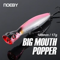 noeby 100mm 17g topwater popper fishing lures spinning wobblers artificial hard baits winter sea fresh fishing lure