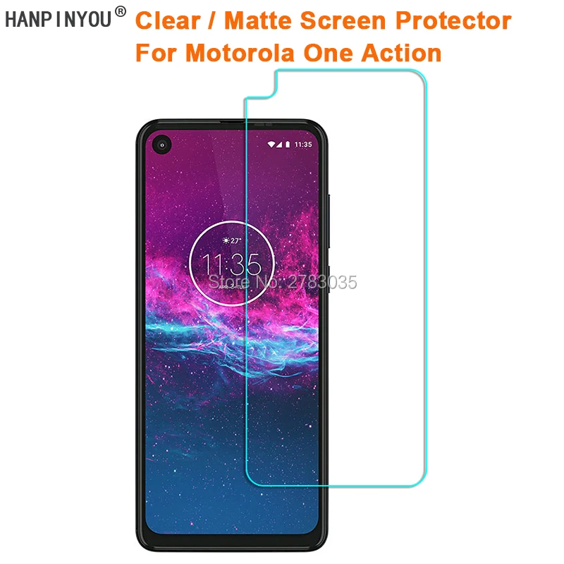 Для Motorola One Action 6 3 &quotпрозрачная глянцевая/Антибликовая матовая защитная пленка