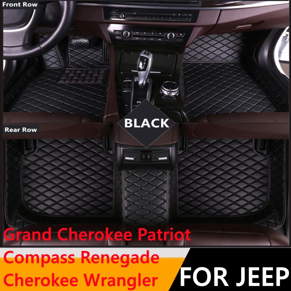 

SJ ALL Weather Car Floor Mats Front & Rear FloorLiner For JEEP Compass Wrangler 4 Door Patriot Cherokee Grand Cherokee Renegade