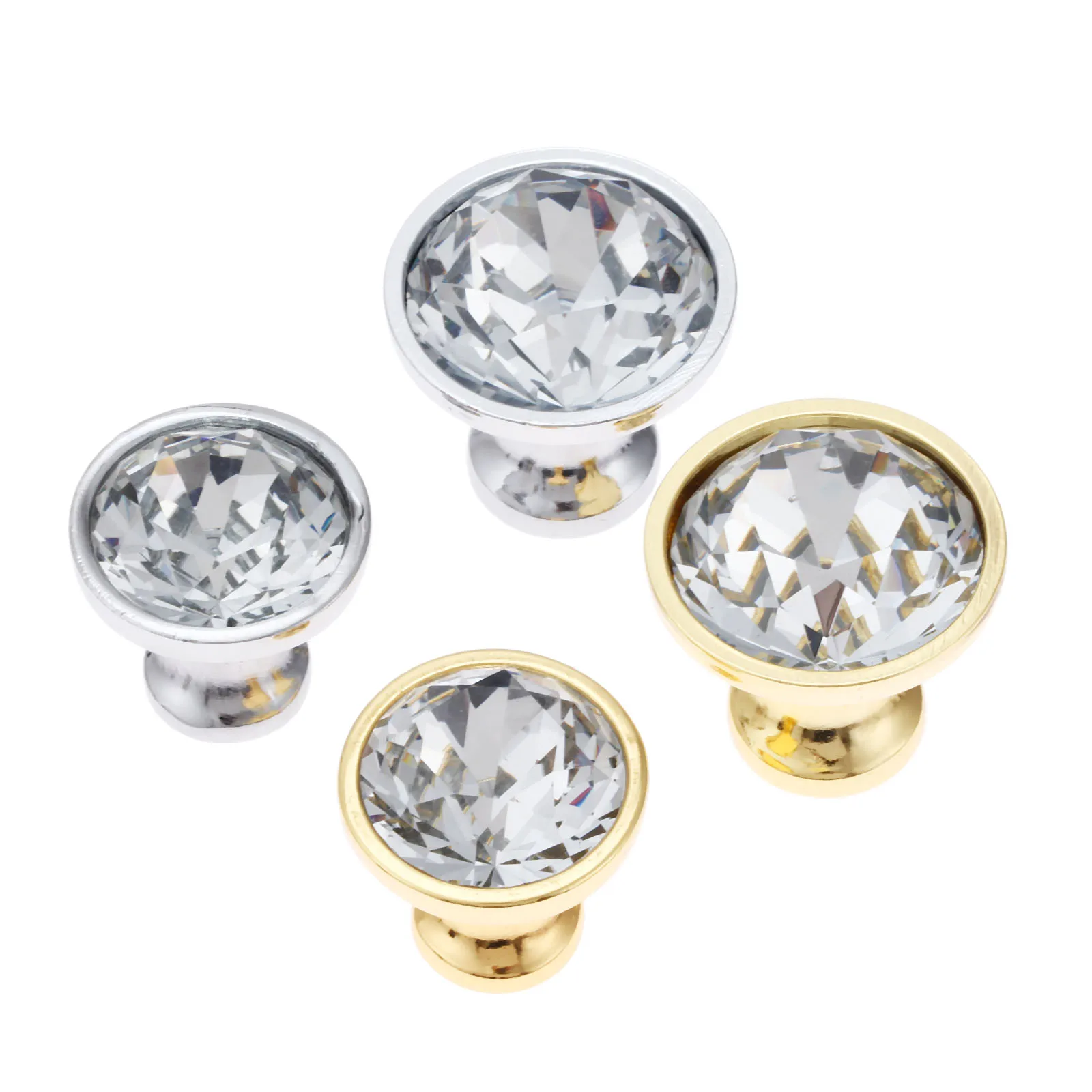 Ручки для шкафа из хрустального стекла 25/30 мм Круглый комод ящик сундук дверь или