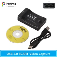 pzzpss 1080p usb 2 0 scart video capture card accessories grabber dvd recording record box for live streaming plug and play home
