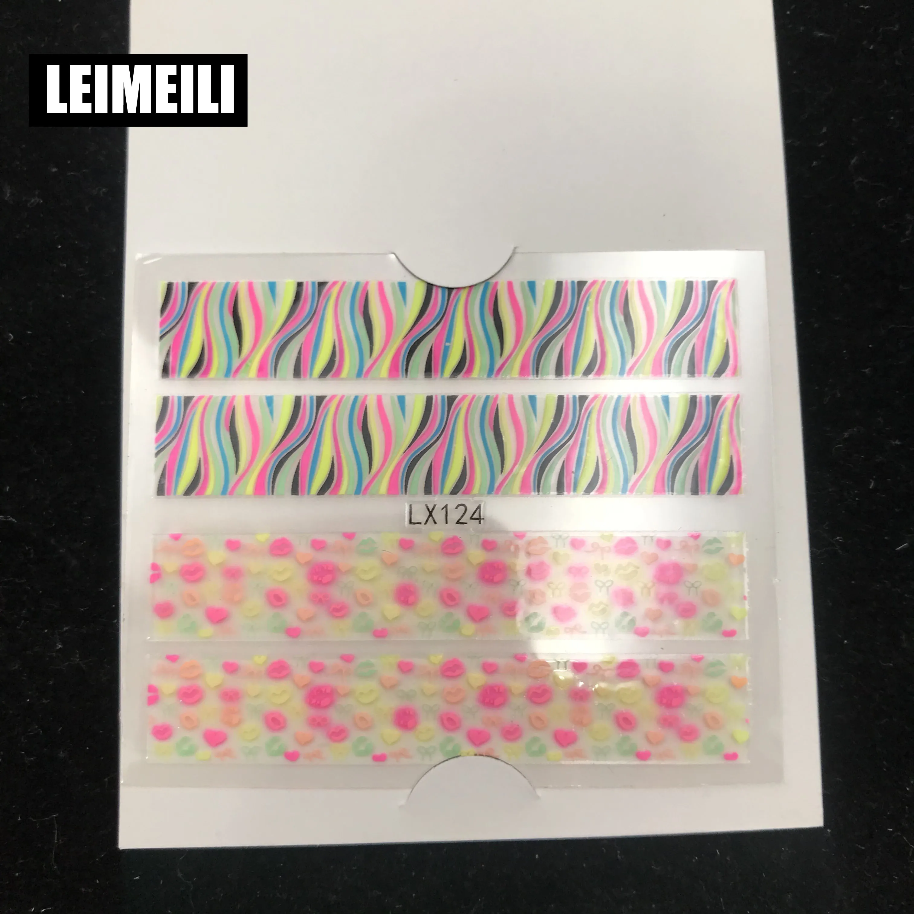 

10pcs Neon color nail stickers