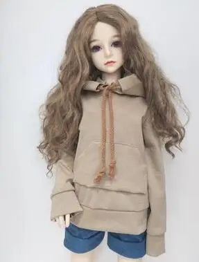 C new brown set T02-X547 Blyth кукольные одежда 1/3 1/4 bjd 1/6 мягкого плюша; аксессуары для куклы свитер рваные джинсовые шорты 2 шт./компл - Цвет: C new brown set
