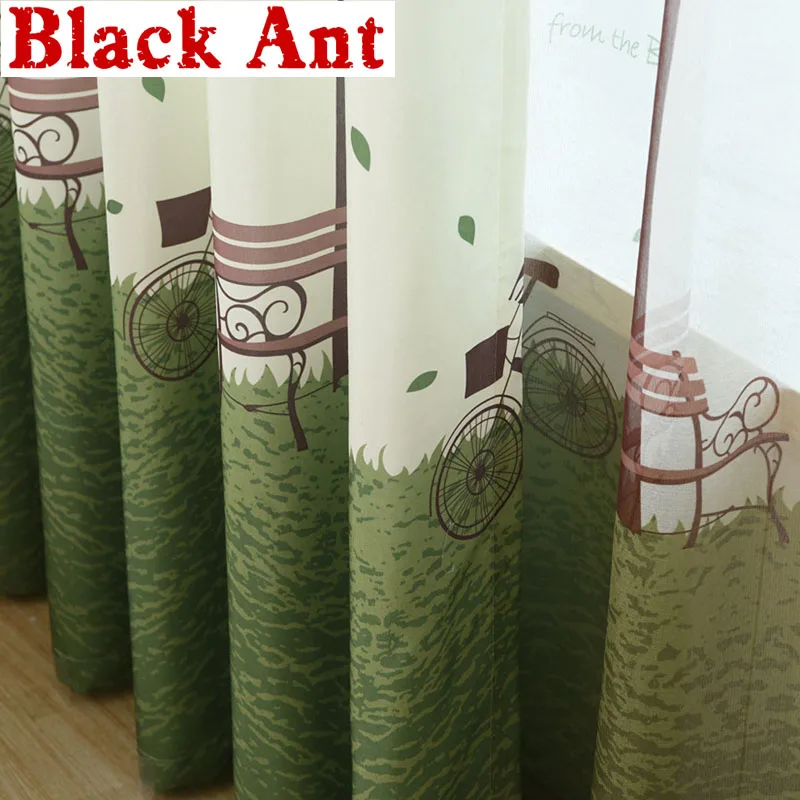 Деревенский занавески для детской комнаты из вуали с принтом елка Window