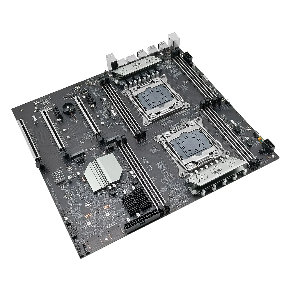 JINGYUE X99-D8 Motherboard Dual LGA 2011-3 Support Xeon E5 V3 V4 Processor 8* DDR4 ECC And Desktop Memory SATA 3.0*8 M.2 NVME | Компьютеры