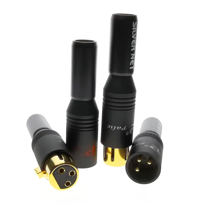 4 шт. Hi-Fi 24K позолоченный штекер XLR разъем сделай сам аудио кабель адаптер |