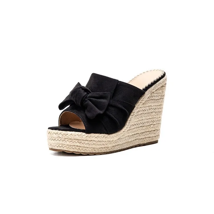 

Shoes Woman 2021 Female Slippers Platform Heeled Mules Black Sandals Luxury Slides On A Wedge Flock New Soft High Beach Beige De