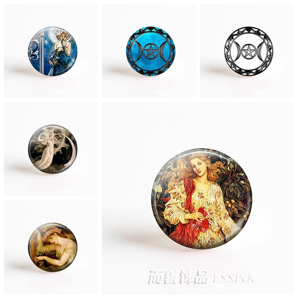 5 шт./лот круглый стеклянный кабошон в винтажном стиле с изображением римской