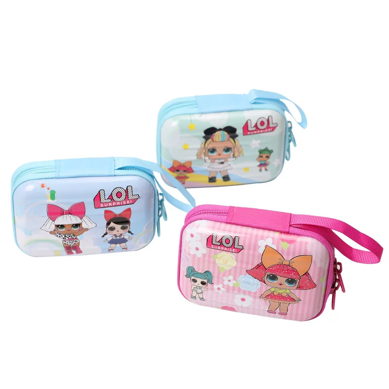 

lol surprise Original wallet lol dolls Mini suitcase cartoon Pattern coin purse Simple and stylish earphone bag toys for girls