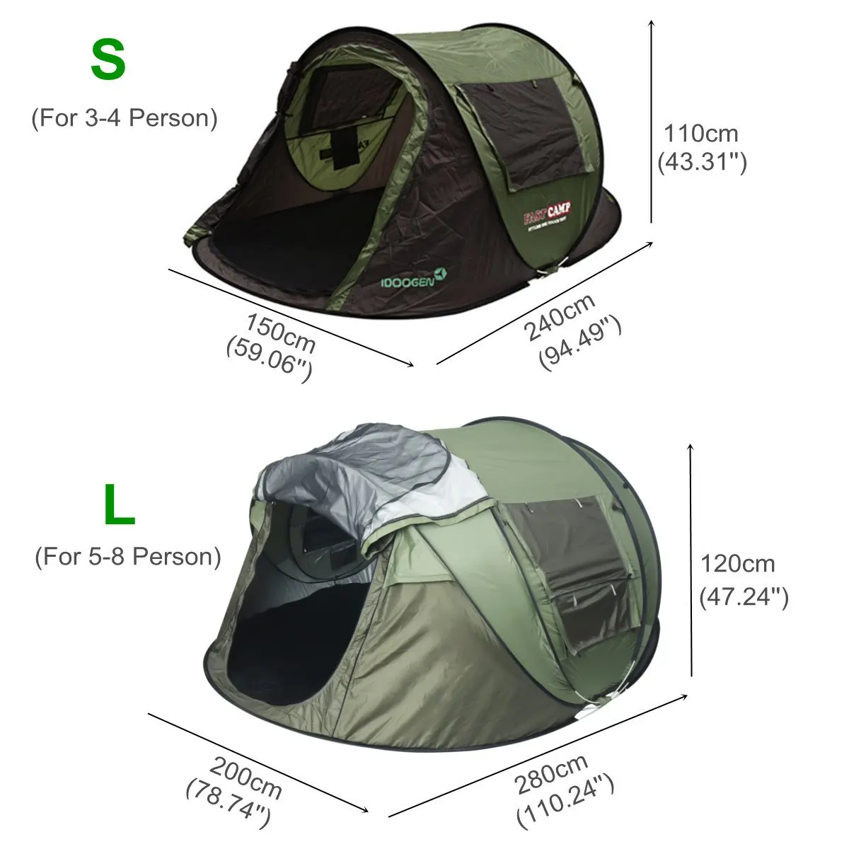 5 8 person automatic camping tent easy setup tent family portable outdoor hiking beach waterproof tent sun protection shelter free global shipping