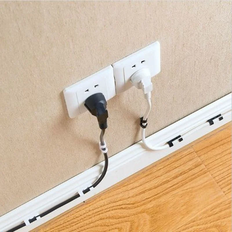 

20 шт Портативный кабельный зажим провода держатель Мощность Шнур Winder Wire складское оборудование Офис принадлежности Крючки для подвешивани...
