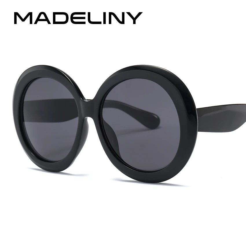 Женские винтажные солнцезащитные очки MADELINY большие модные круглые с градиентом