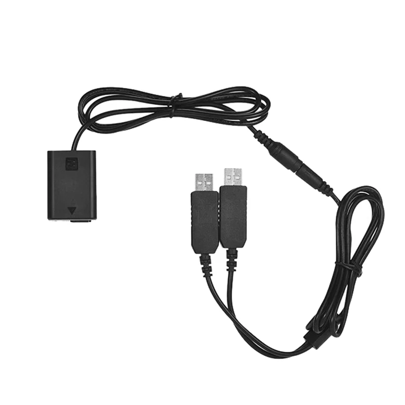 

Двойной USB Комплект питания адаптер переменного тока Замена NP-FW50 DC муфта манекен батареи полностью декодированы для серии Sony NEX-3
