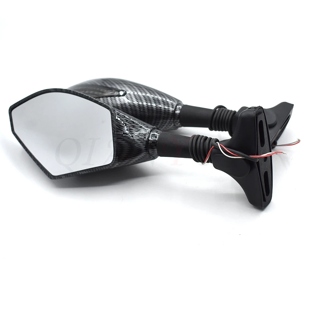 

Universal Motorcycle Rear View Side Wing Mirrors w/ LED Turn Signal Light For Honda CBR600 F4/F4I 1999-2006 CBR600RR 03-05 07-10