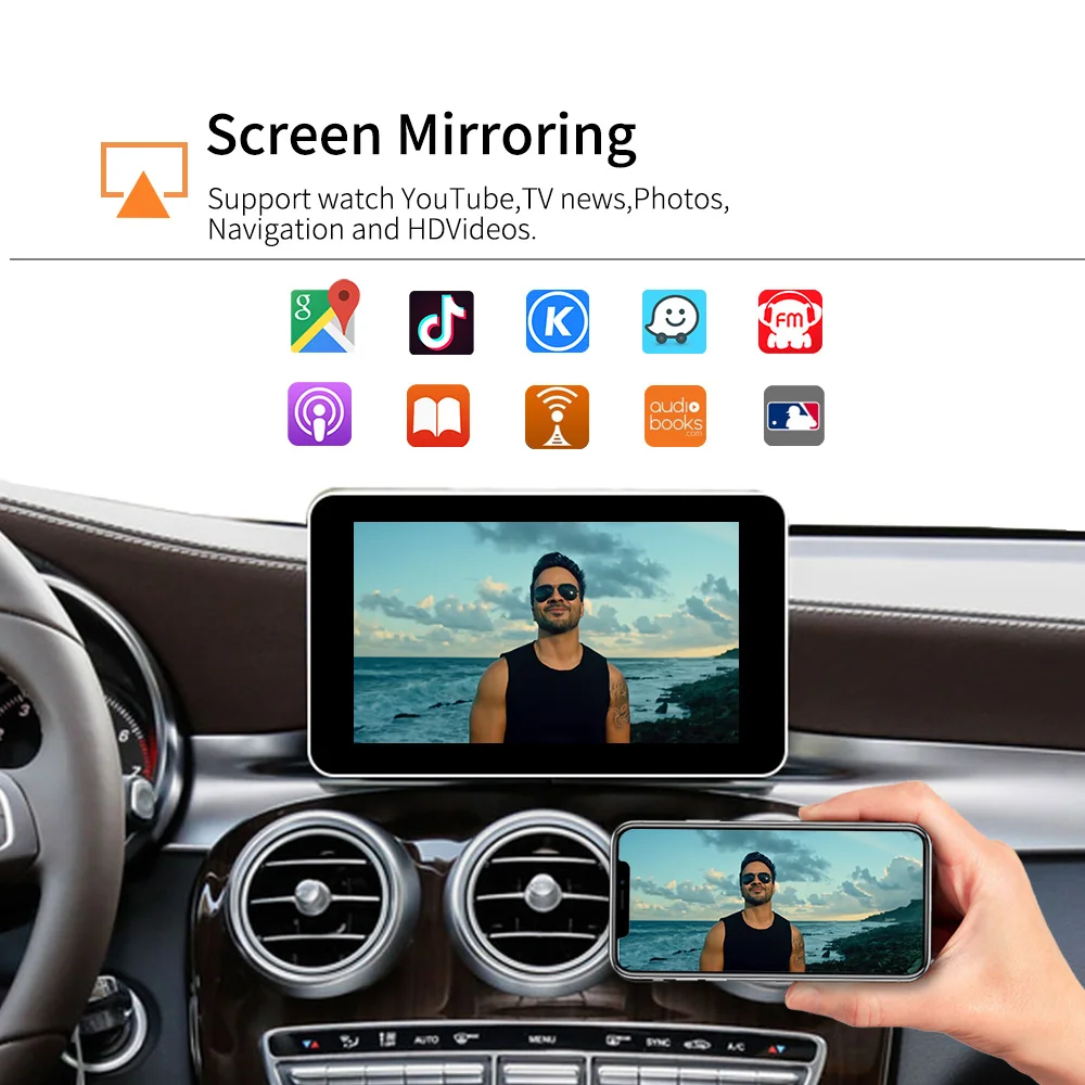 Беспроводной автомобильный интерфейс Apple CarPlay Android для Mercedes Benz NTG5.0 2015-2017 с