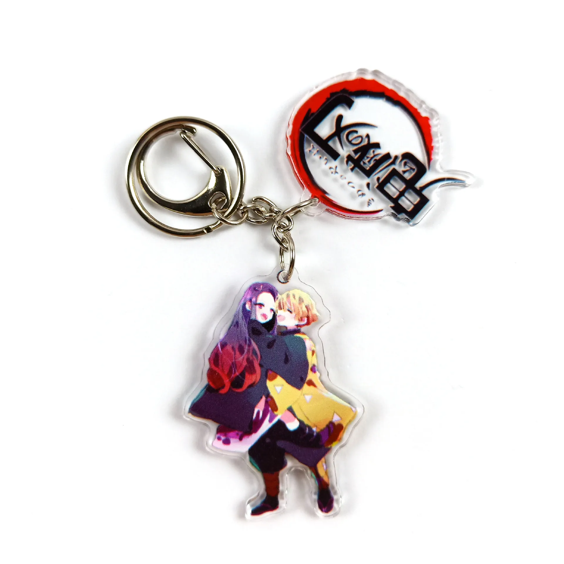 

Hot Anime Demon Slayer Kimetsu No Yaiba Kamado Tanjirou Cosplay Prop Keychain Kamado Nezuko Acrylic Lovely Key Ring Fans Gift
