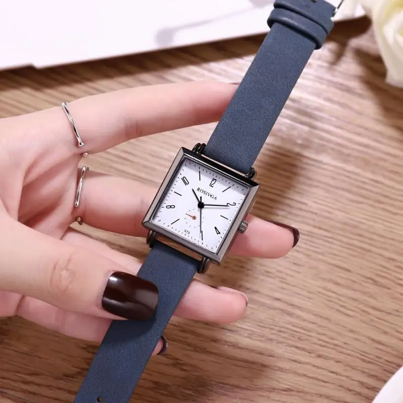 Крутые квадратные женские часы в Корейском стиле модные простые классические