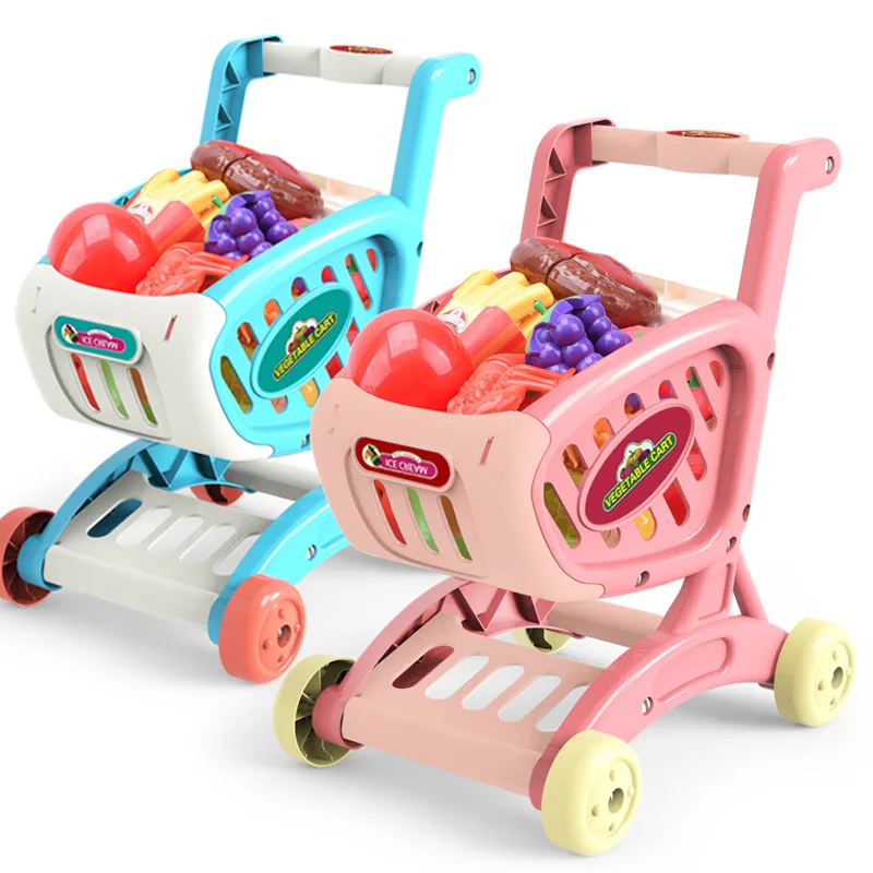 

Детская игрушка для покупок, тележка для фруктов и овощей, магазин в супермаркете, Веселый детский игровой домик, набор игрушек
