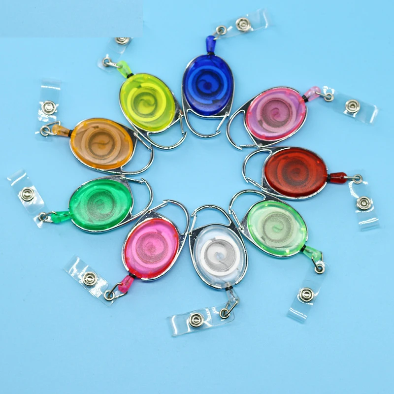 

Retractable ID Card Holder Key Chain Holders for Office Name Retractable Badge Reel with Credit Card Reel Clip Key Ring