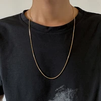 ingemark minimalism thin chain necklace for women men collier femme vintage simple punk multi size choker necklace goth jewelry