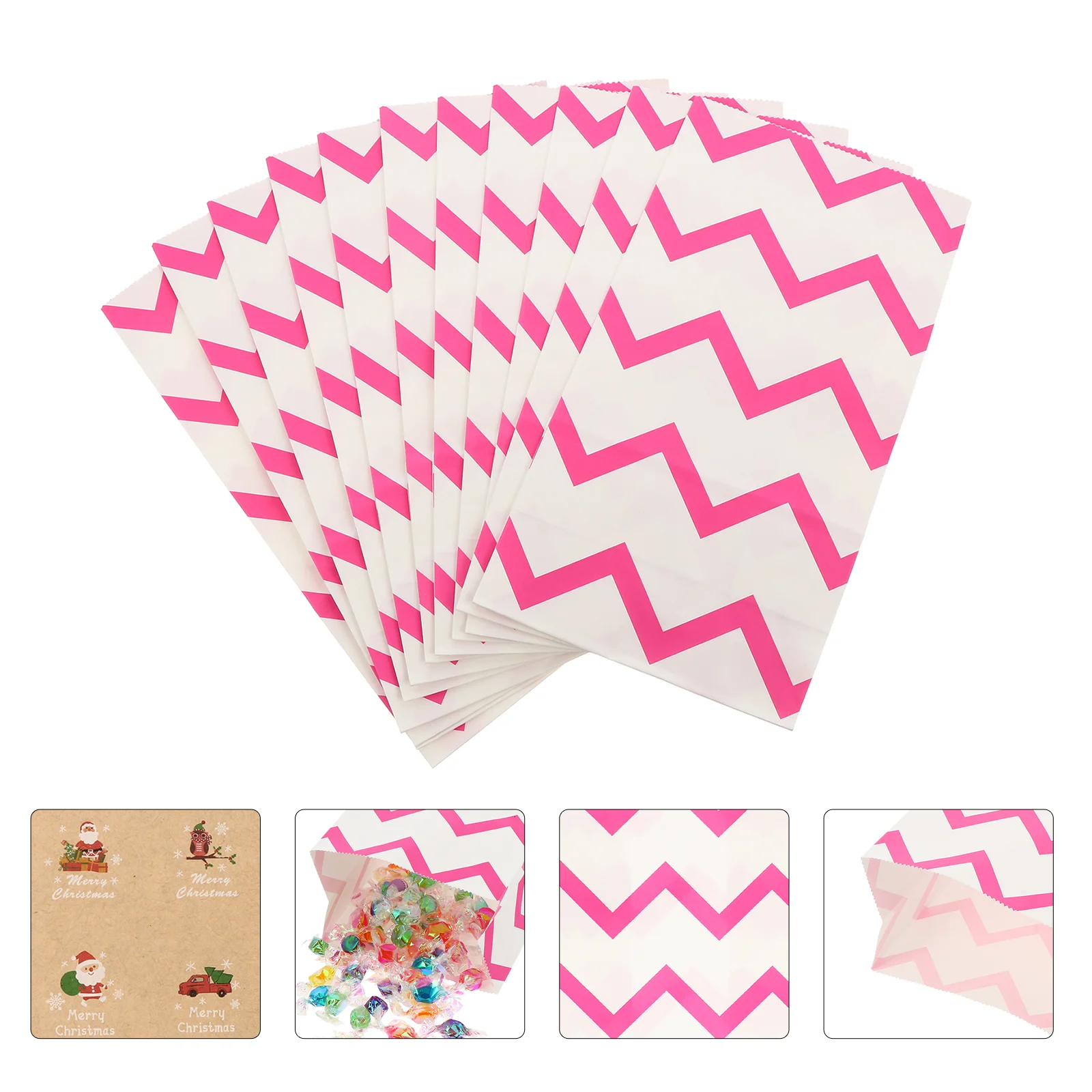 

2 Set Vintage Christmas Gift Bags Creative Party Favor Treat Bags for Xmas