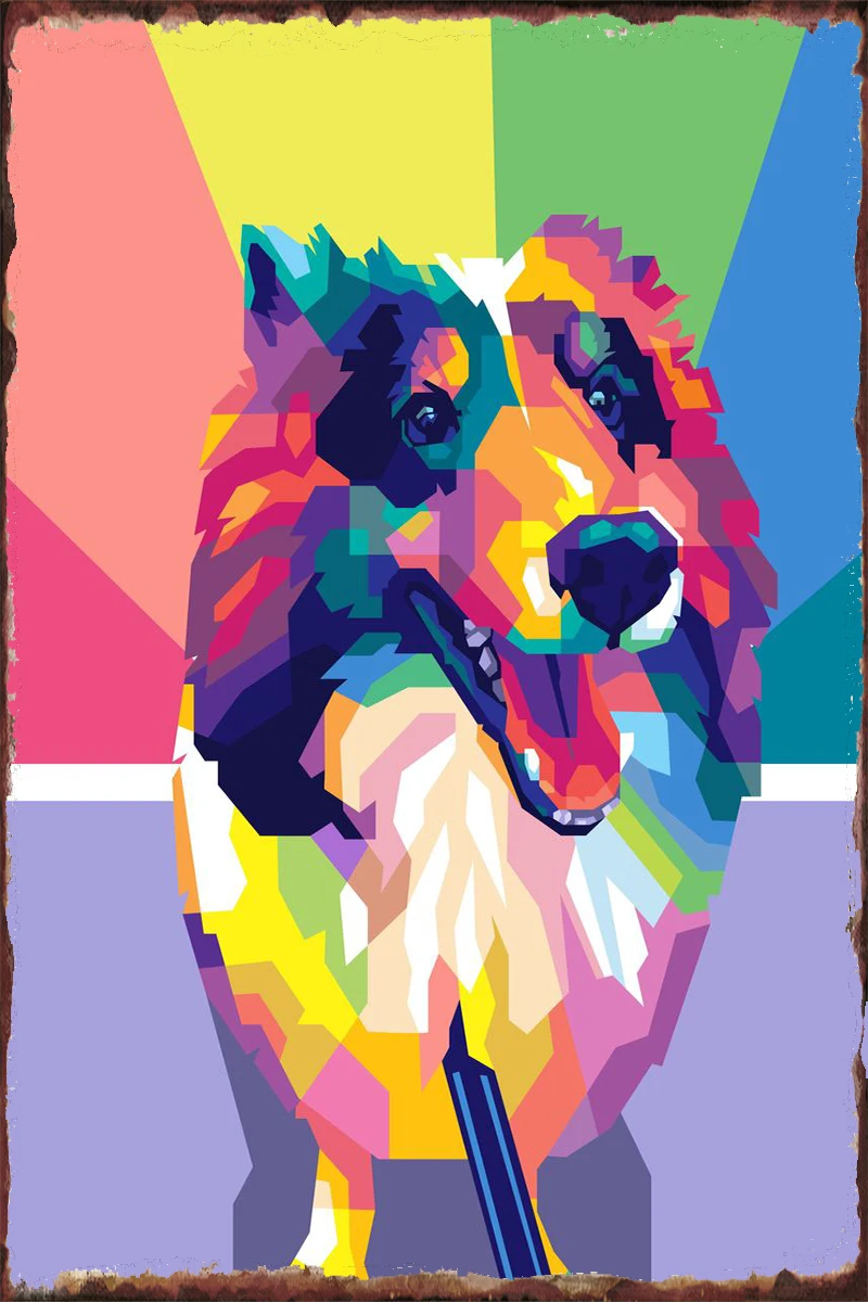 

Dog Pet Popart Tin Sign Tin Plates Wall Decor Room Decoration Retro Vintage Metal Sign For Art Home Club Man Cave Cafe Pub