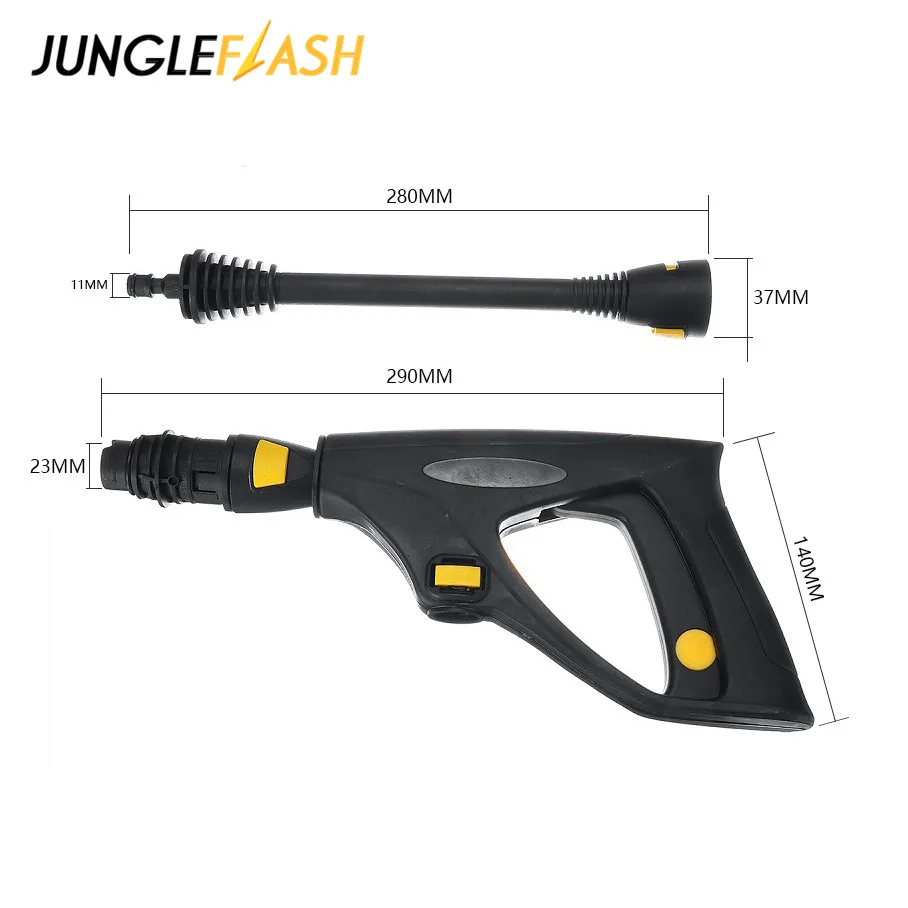 JUNGLEFLASH 20Mpa High Pressure Washer Water Spray Gun For Bosch AQT Black Decker Garden Cleaning Long Auto Tube Car Accessories |