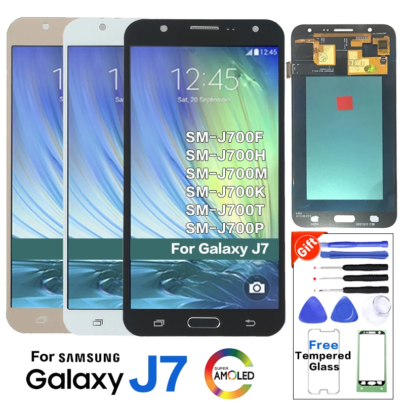Оригинальный ЖК дисплей для Samsung Galaxy J7 2015 J700 дигитайзер сенсорного экрана в сборе