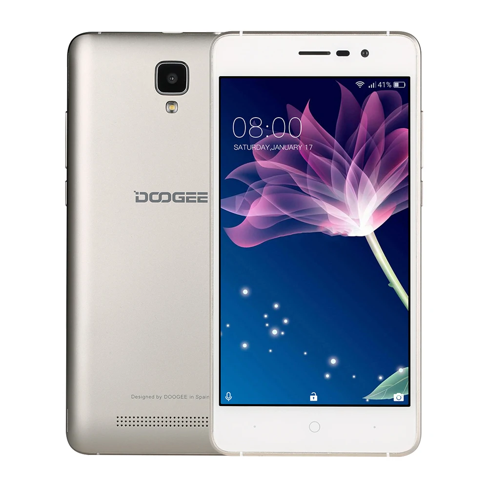 Самый дешевый телефон DOOGEE X10S 5 0 дюйма IPS 8 ГБ Android 6 две SIM-карты MTK 6580 МП 3360 мАч WCDMA GSM