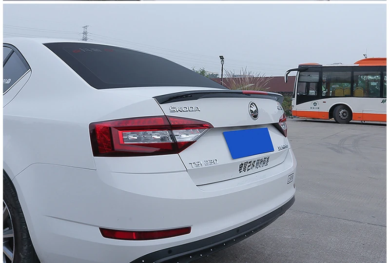 Для Skoda Octavia 2018 украшение автомобиля АБС-пластик краска цветной задний спойлер