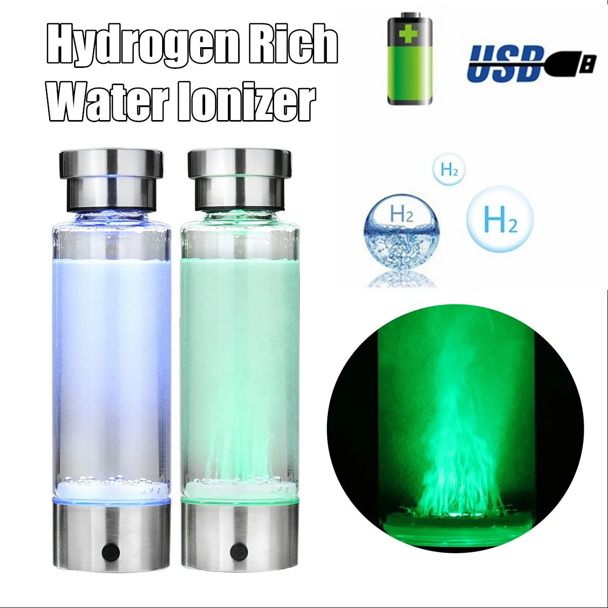 Водородная бутылка для воды lonizer щелочной генератор портативный воды FilterCup USB Перезаряжаемый антивозрастной дропшиппинг