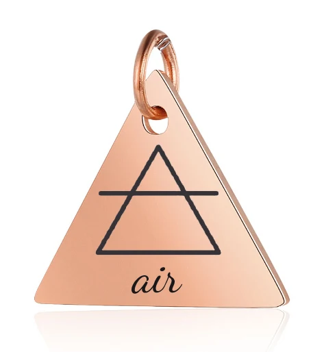 20 шт. треугольные Амулеты с алхимическим символом Кулоны из нержавеющей стали