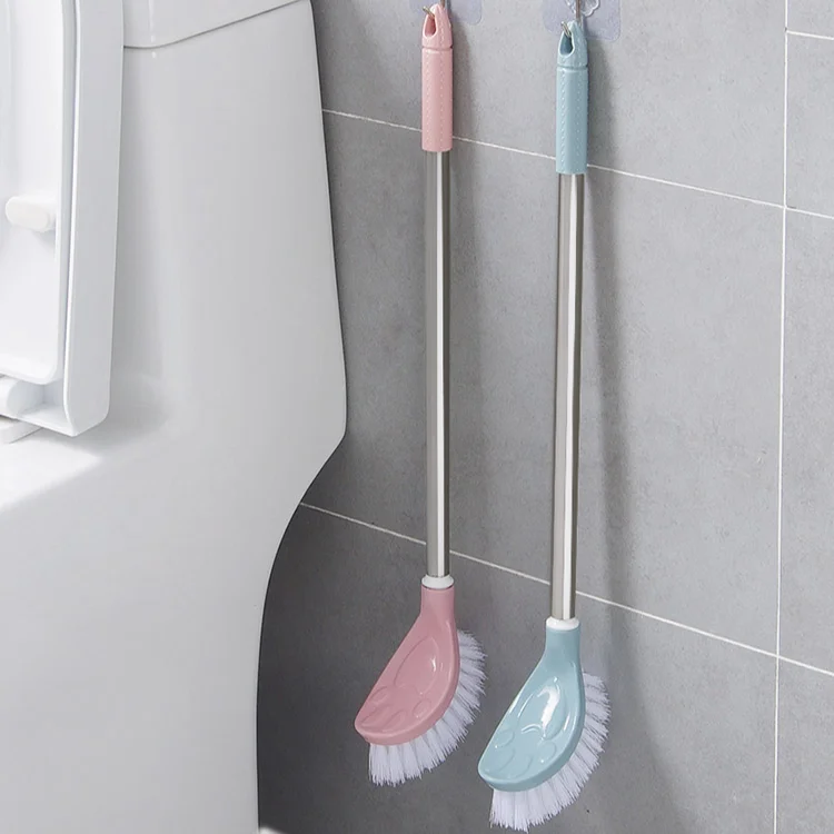 

Sturdy Curved Toilet Brush Stainless Steel Durable Wall Mounted Toilet Brush Long Handle Wc Borstel Bathroom Products DK50TB