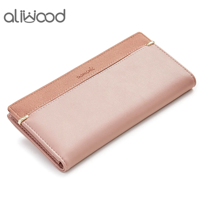 

Женский кошелек aliwood, длинные кошельки с застежкой-молнией, складные