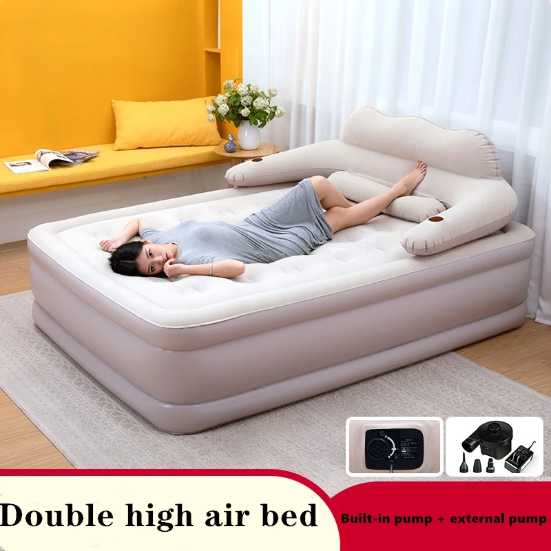 Домашняя надувная кровать для сна утолщенная складная портативная двухместная