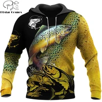 beautiful trout fishing 3d printed autumn men hoodies unisex casual pullover zip hoodie streetwear sudadera hombre dw601