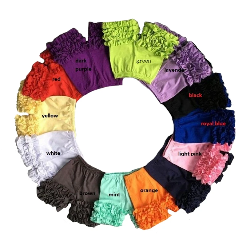 Детские хлопковые шорты с оборками для маленьких девочек детские вязаные