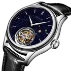 Relogio masculino AESOP 7025 Tourbillon часы для мужчин Сапфир Водонепроницаемый Бизнес механические наручные часы синий камень солнечный циферблат