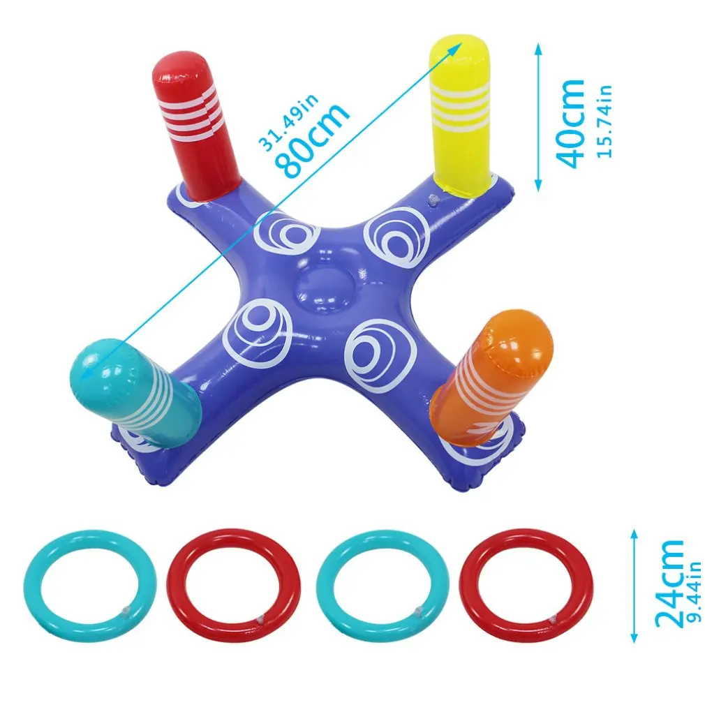 

Children and Adults Inflatable Cross Ring Toss Game Swimming Pool Toy for Beach Party Props Plaything Air Mattress