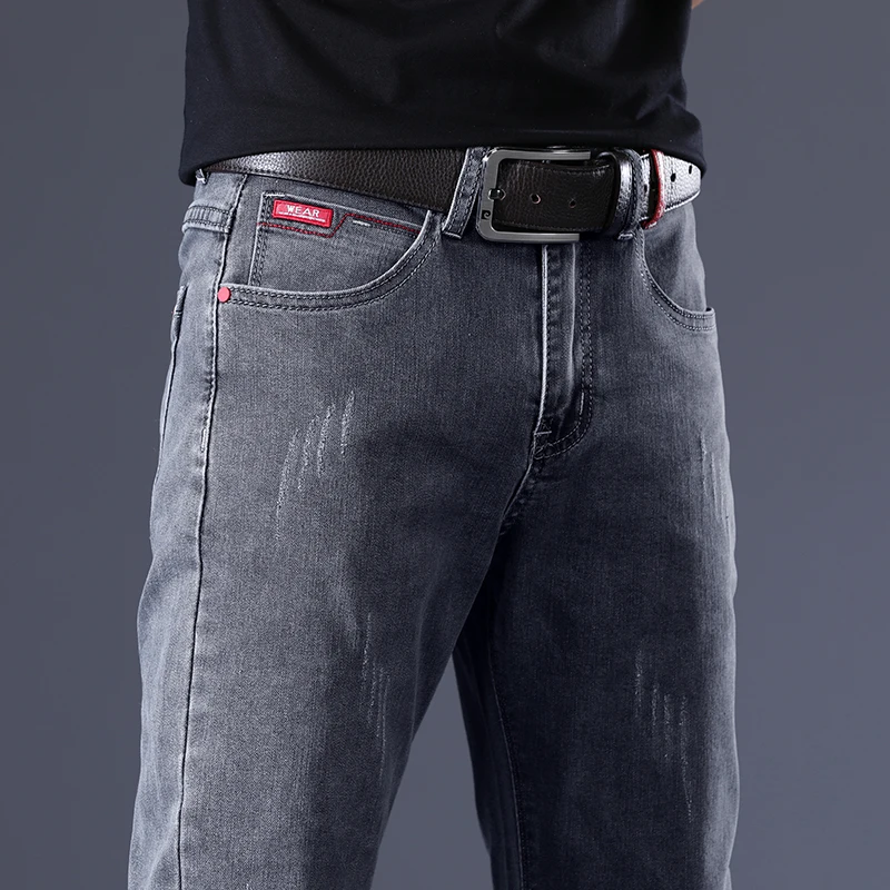 Брендовые мужские 2021 Новые Модные приталенные винтажные классические джинсовые