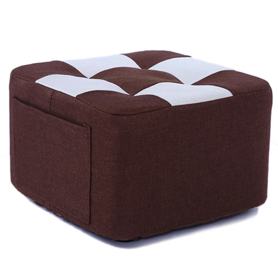 Хлопковый деревянный напольный маленький табурет оттоманка дверь обувной