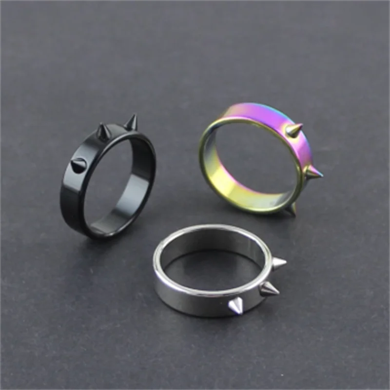 Заклепки с шипами из титановой стали для самозащиты мужчин и женщин в стиле панк