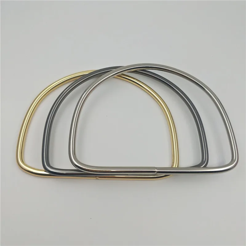 (10 шт./лот) 12 см отделка металлом кожаные сумочки ручной удержания ручки