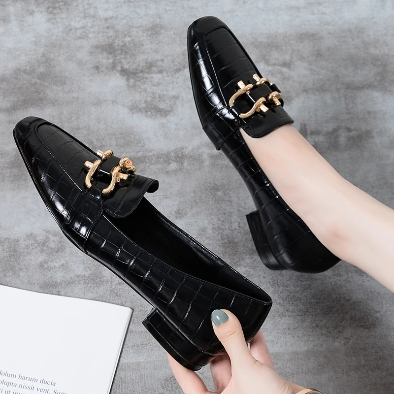 2020 женская повседневная обувь Женские туфли-лодочки из овечьей кожи с золотыми