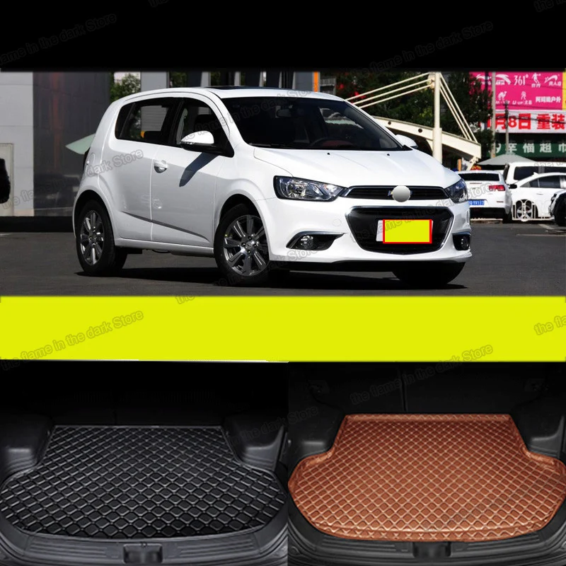 Кожаный коврик lsrtw2017 для багажника автомобиля груза chevroket aveo t300 sonic holden barina 2012 2013