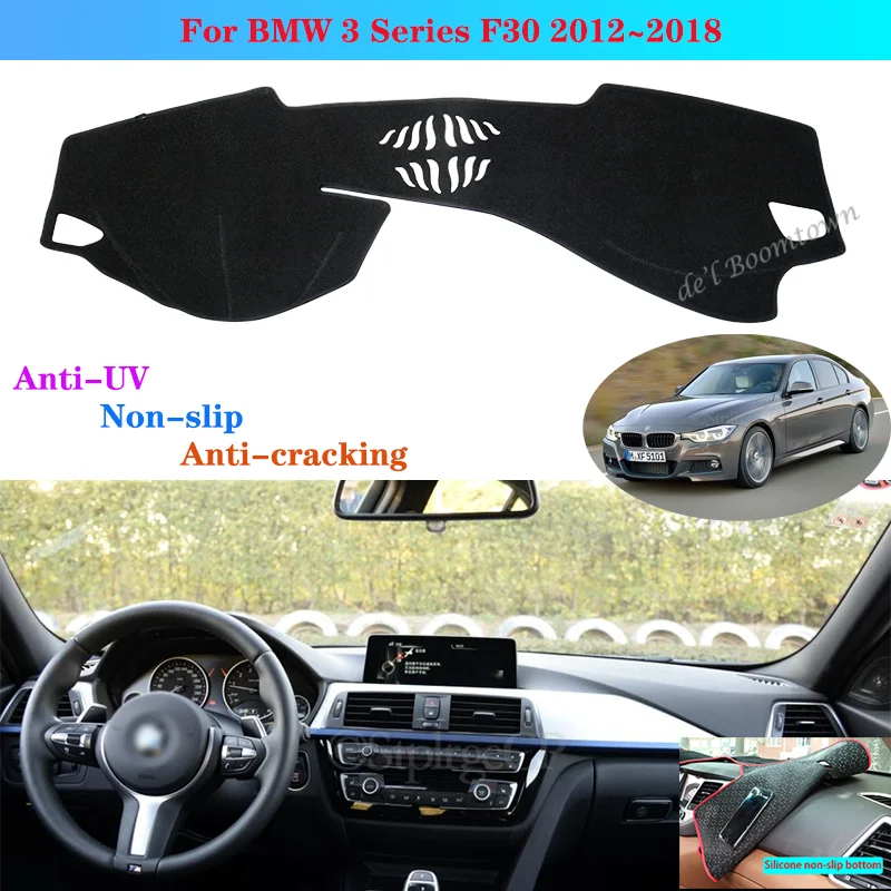 

Car Dashboard Cover Dash Mat For BMW 3 Series F30 2012~2018 Auto Non-slip Shade Cover Protective pad Anti-UV