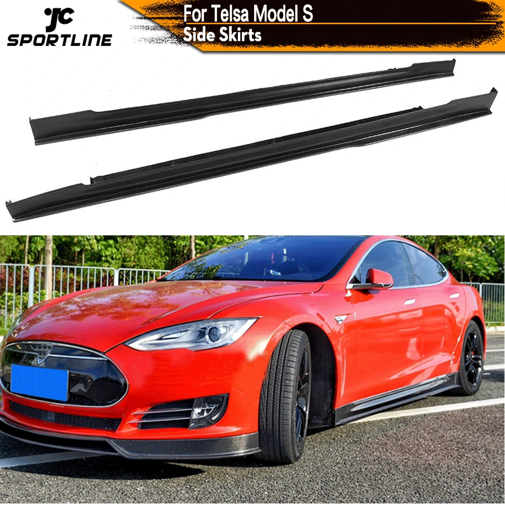 Боковых юбок Extenion губ фартуки для Tesla модель S база 70 70D 85 85D P85D седан 4 двери 2012 2016