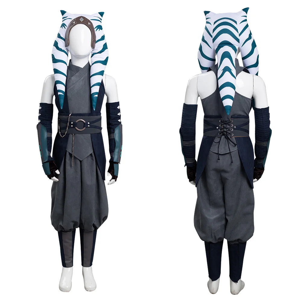 

Ahsoka Tano Cosplay Costume Outfits Kids Children Halloween Carnival Suit