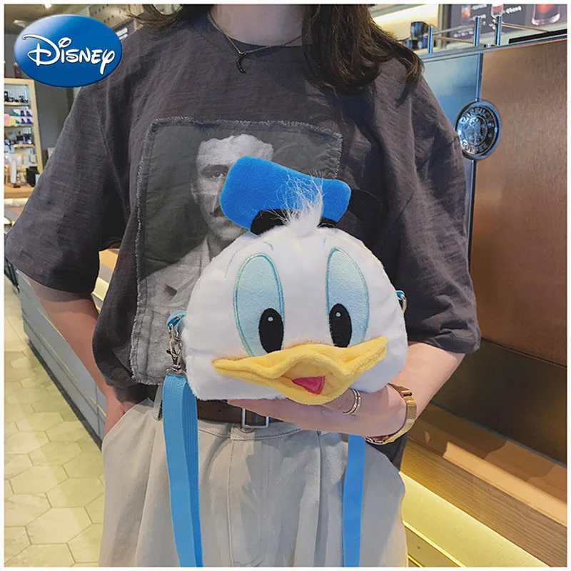 Плюшевая сумка в форме сердца для девочек Disney Женская мультяшная плюшевая