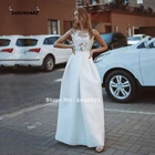 Женское пляжное свадебное платье It's yiiya, белое кружевное платье до пола в богемном стиле с рукавами-крылышками на лето 2021
